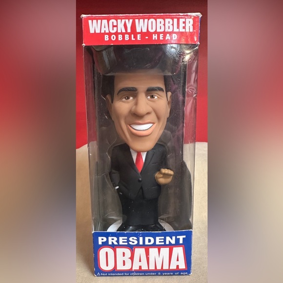 Funko Wacky Wobbler Bobble Head President Obama With Box - Picture 1 of 10